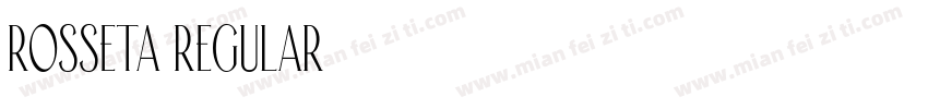 Rosseta Regular字体转换